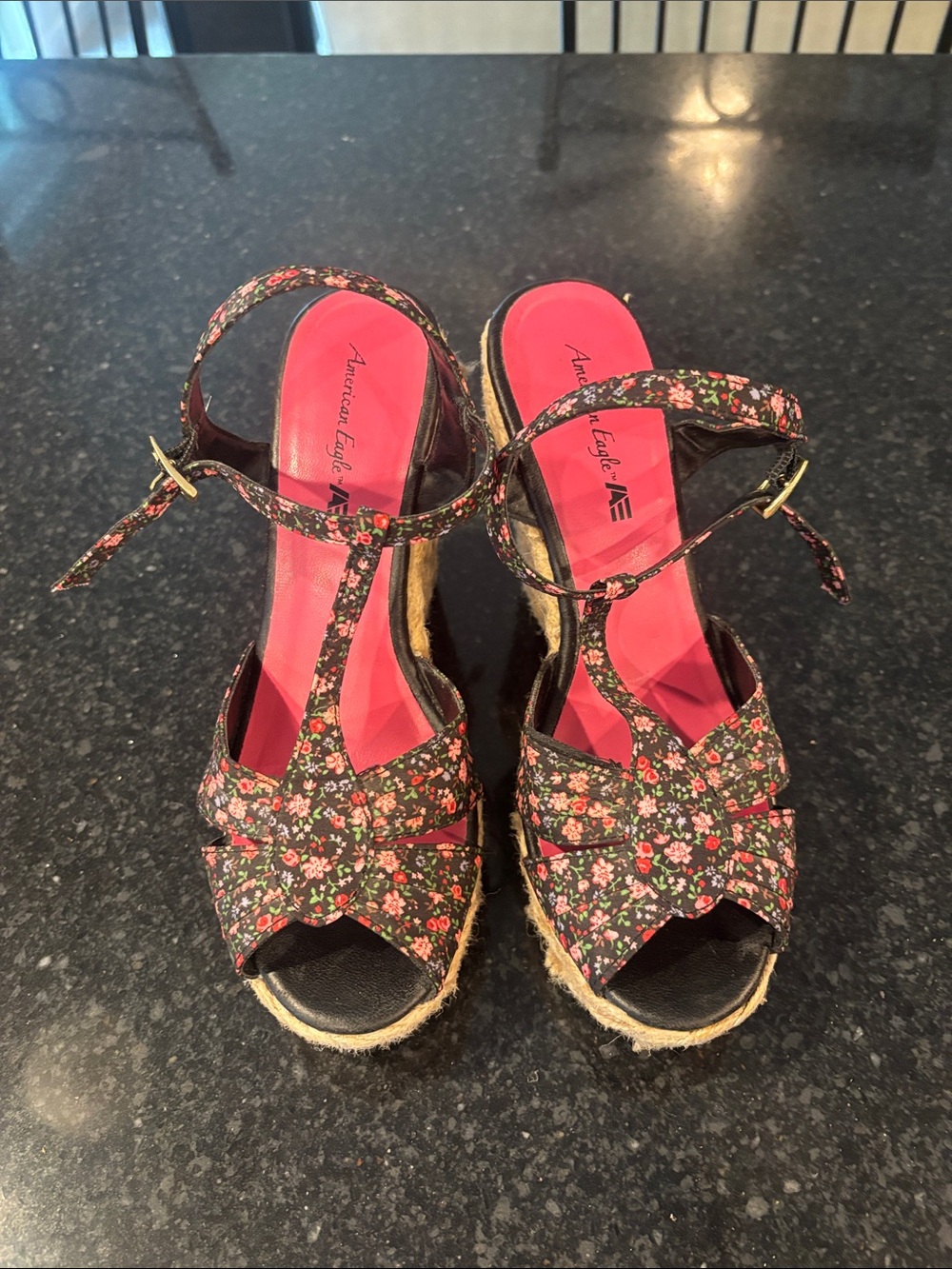 American Eagle Colorful Wedge Sandals